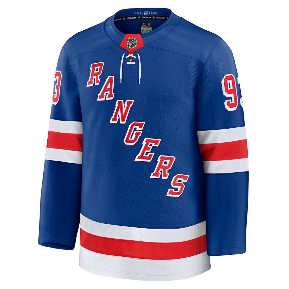 Mika Zibanejad New York Rangers Fanatics Home Premium Jersey - Blue Jerseys