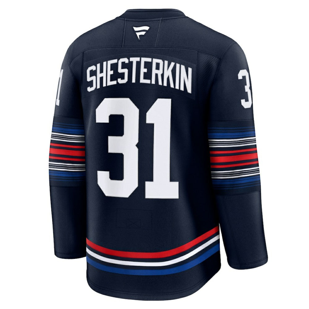 Igor Shesterkin New York Rangers Fanatics Alternate Premium Jersey - Navy Jerseys