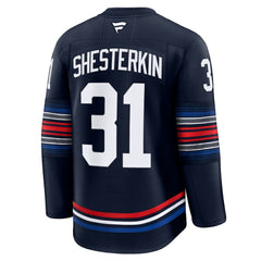 Igor Shesterkin New York Rangers Fanatics Alternate Premium Jersey - Navy Jerseys