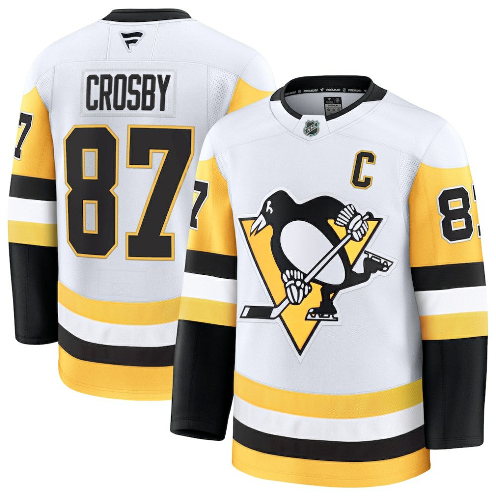 Sidney Crosby Pittsburgh Penguins Fanatics Away Premium Jersey - White Jerseys