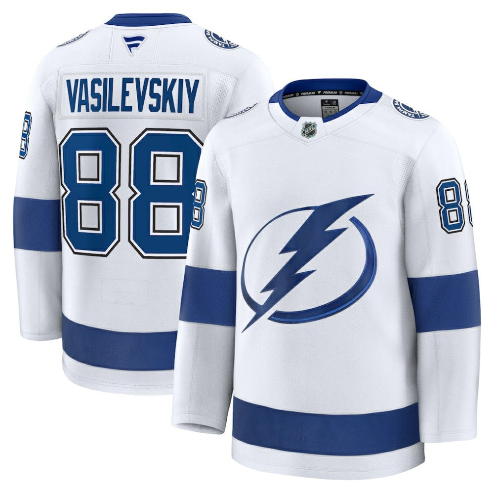 Andrei Vasilevskiy Tampa Bay Lightning Fanatics Away Premium Jersey - White Jerseys