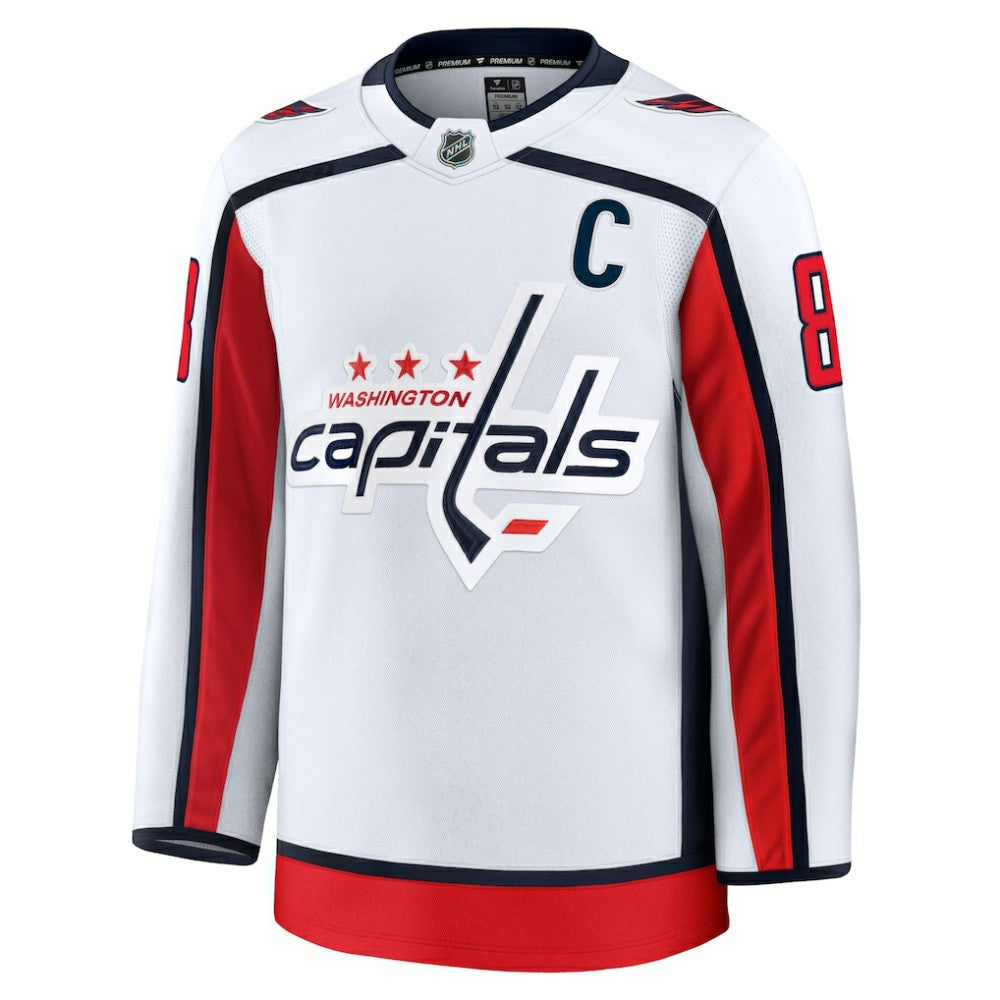 Alexander Ovechkin Washington Capitals Fanatics Away Premium Jersey - White Jerseys