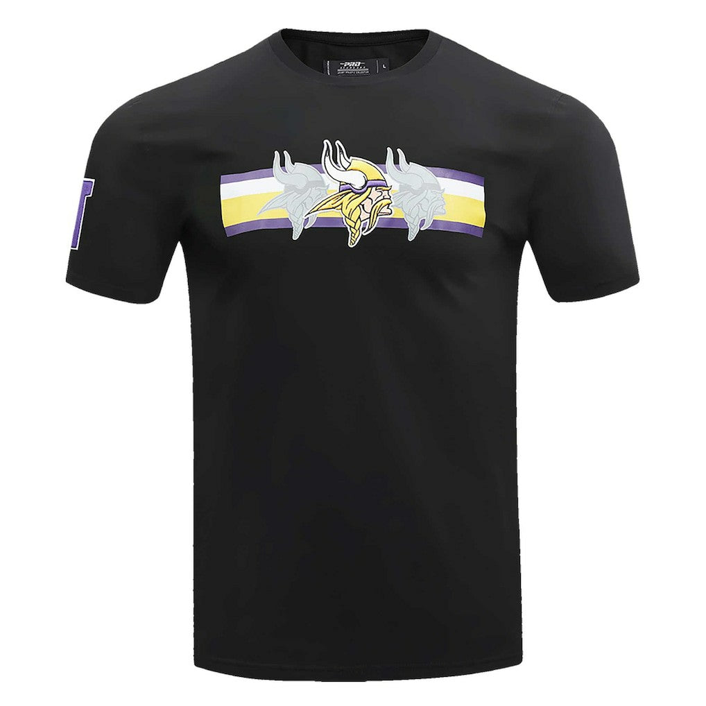 Minnesota Vikings Pro Standard Retro Striper T-Shirt - Black for sale