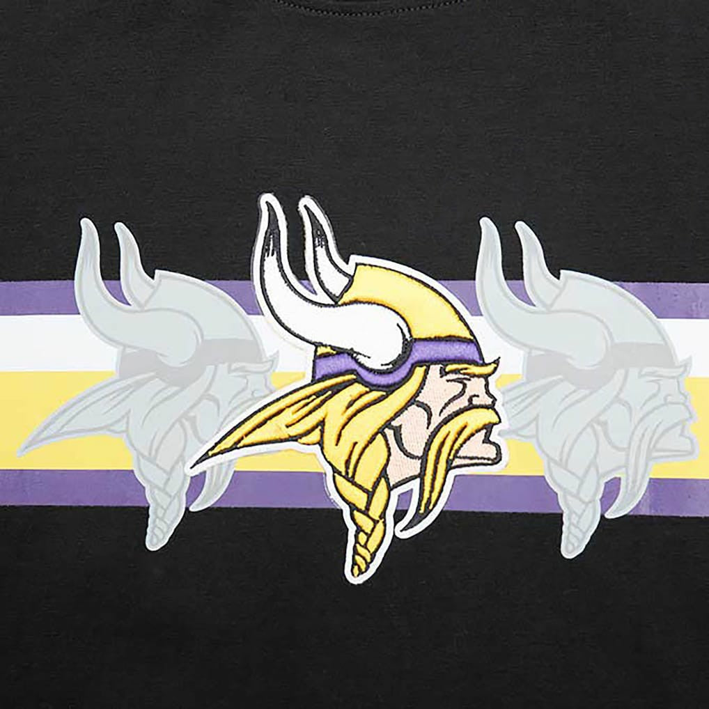 Minnesota Vikings Pro Standard Retro Striper T-Shirt - Black for sale