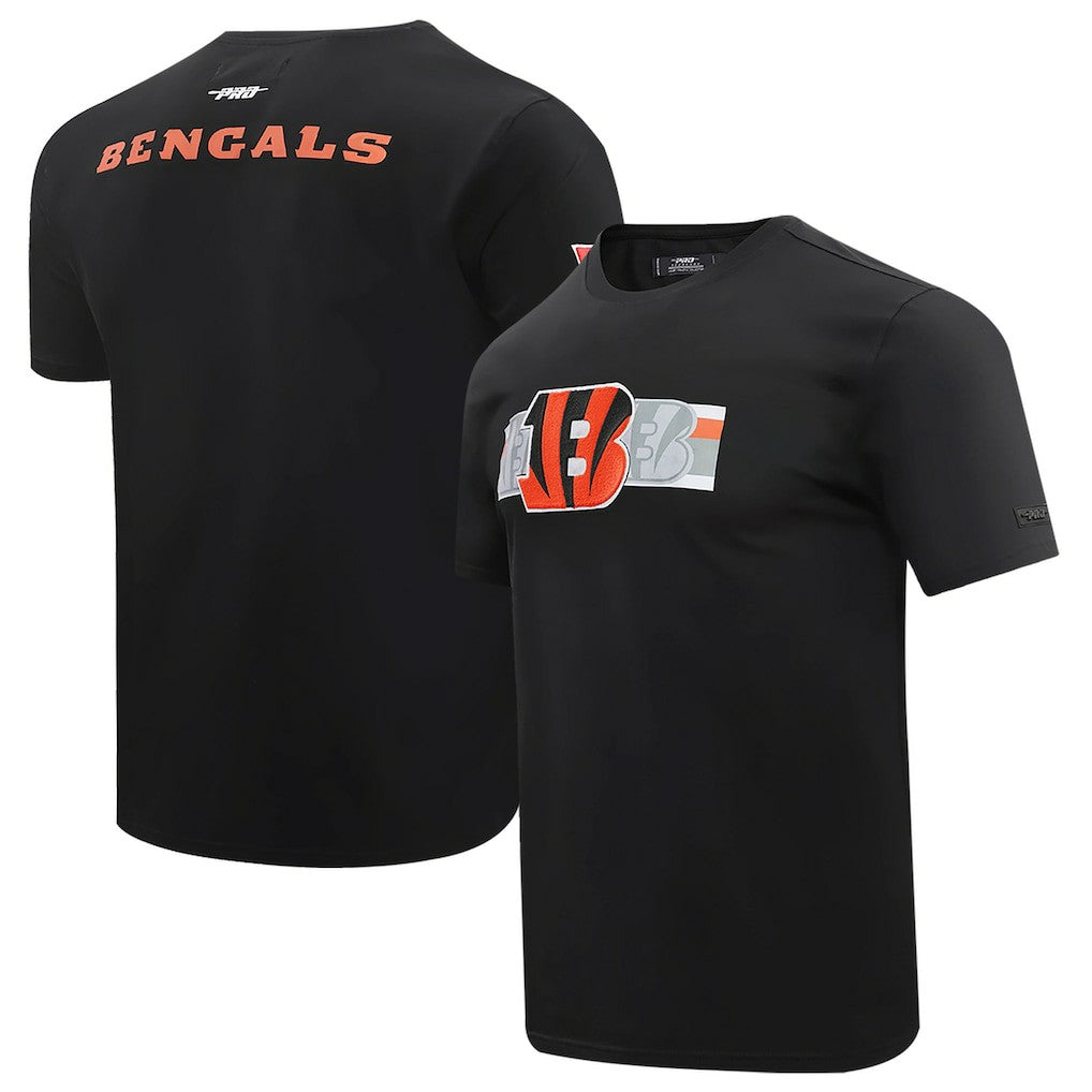 Cincinnati Bengals Pro Standard Retro Striper T-Shirt - Black on sale