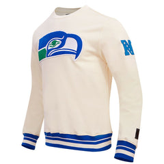 Seattle Seahawks Pro Standard Retro Classics Fleece Pullover Sweatshirt - Cream sale