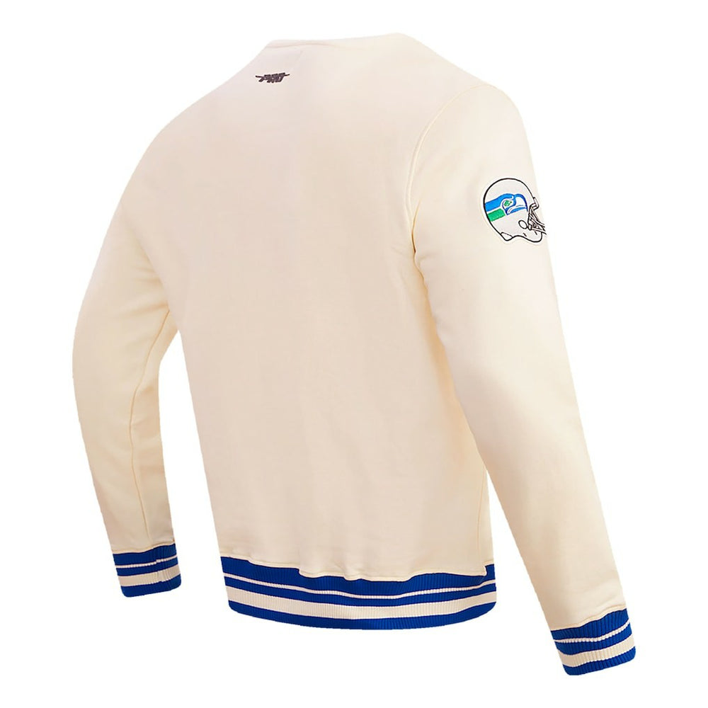 Seattle Seahawks Pro Standard Retro Classics Fleece Pullover Sweatshirt - Cream sale