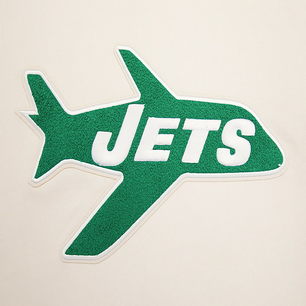 New York Jets Pro Standard Retro Classics Fleece Pullover Sweatshirt - Cream for sale