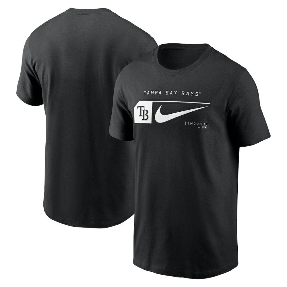 Tampa Bay Rays Fashion Graphic Swoosh T-Shirt Black