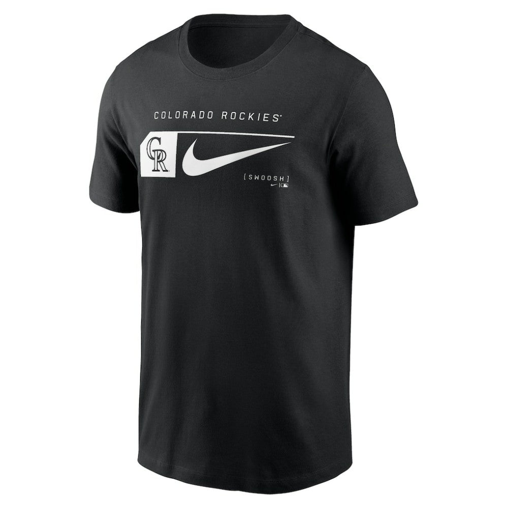 Colorado Rockies Fashion Graphic Swoosh T-Shirt Black