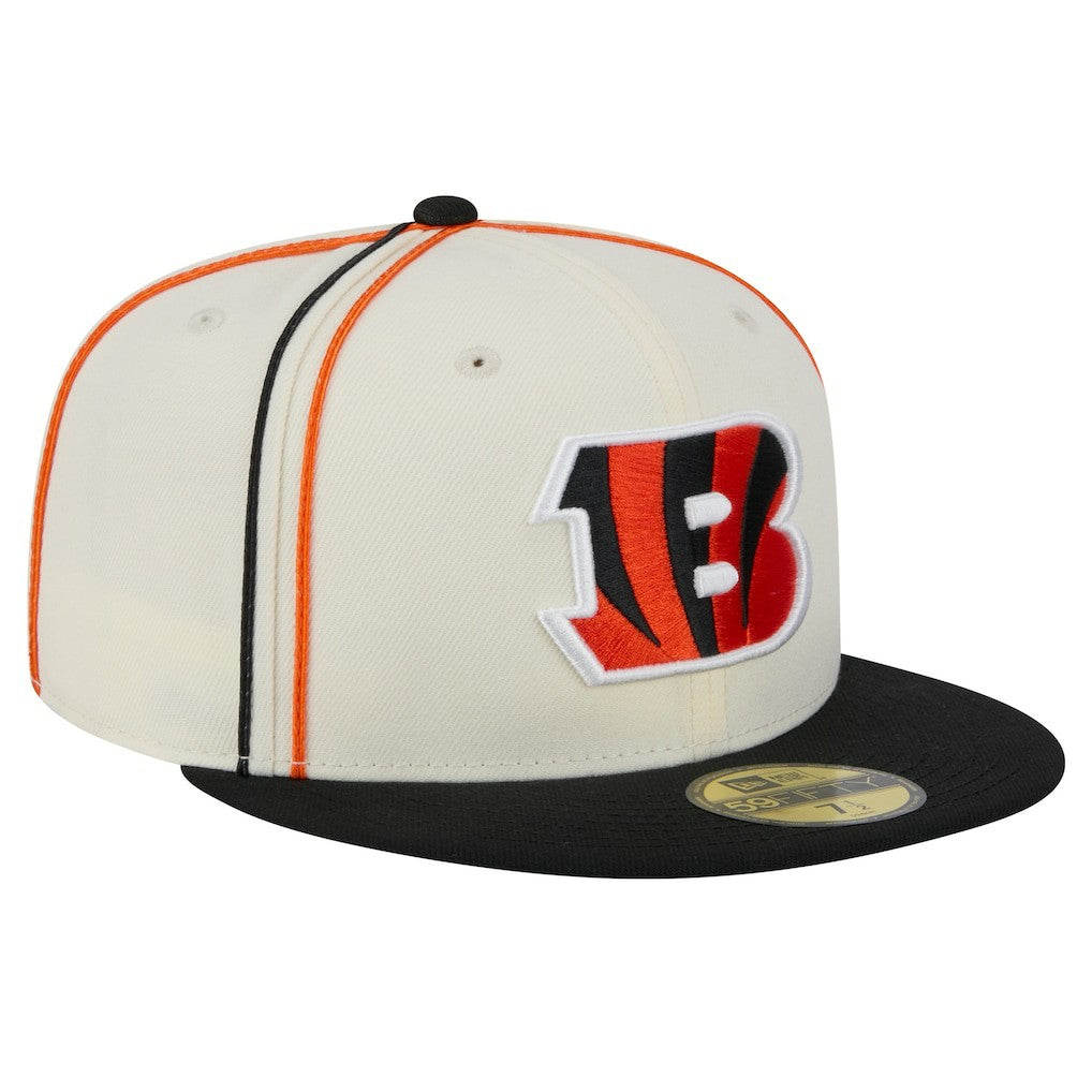 Cincinnati Bengals New Era Soutache 59FIFTY Fitted Hat - Cream sale