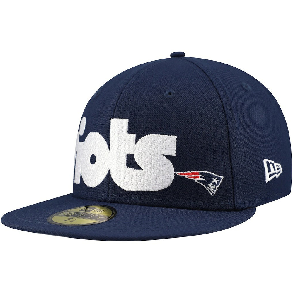 New England Patriots New Era Checkered Undervisor 59FIFTY Fitted Hat - Navy online