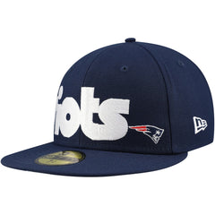 New England Patriots New Era Checkered Undervisor 59FIFTY Fitted Hat - Navy online