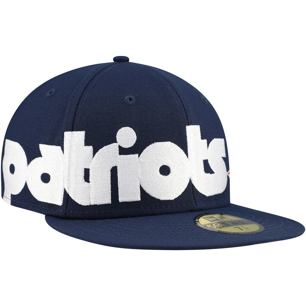 New England Patriots New Era Checkered Undervisor 59FIFTY Fitted Hat - Navy online