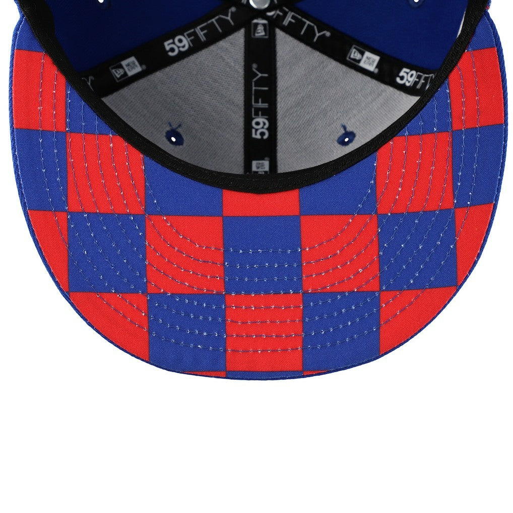New York Giants New Era Checkered Undervisor 59FIFTY Fitted Hat - Royal cheap