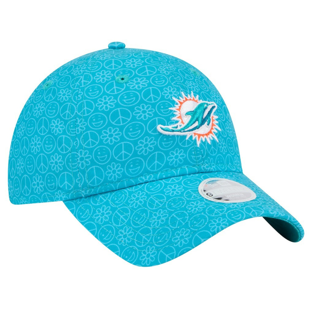 Miami Dolphins New Era Women's Smiley 9TWENTY Adjustable Hat - Aqua online