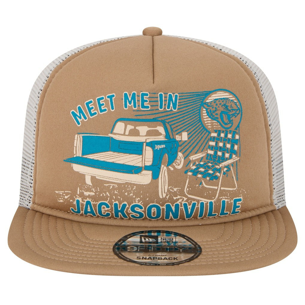 Jacksonville Jaguars New Era Meet Me 9FIFTY Snapback Hat - Tan discount