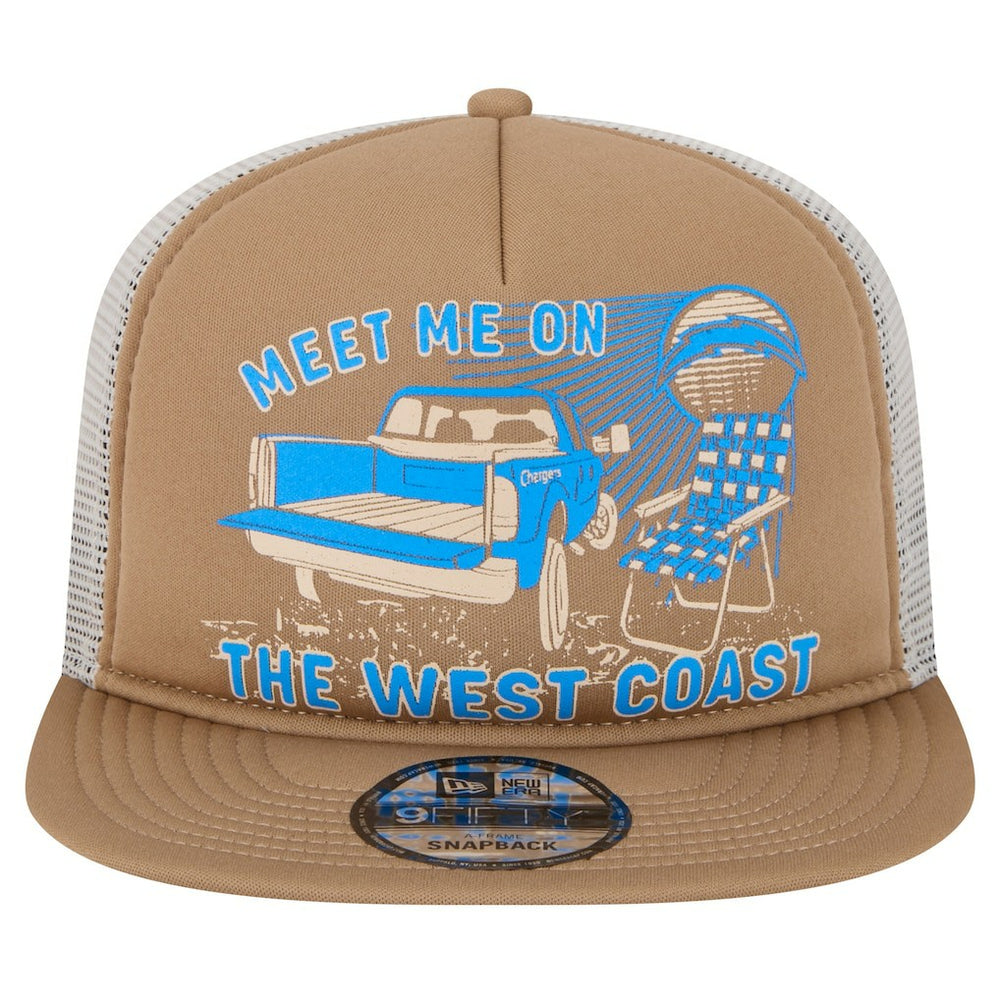 Los Angeles Chargers New Era Meet Me 9FIFTY Snapback Hat - Tan discount