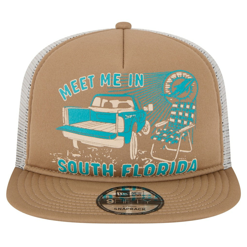 Miami Dolphins New Era Meet Me 9FIFTY Snapback Hat - Tan online