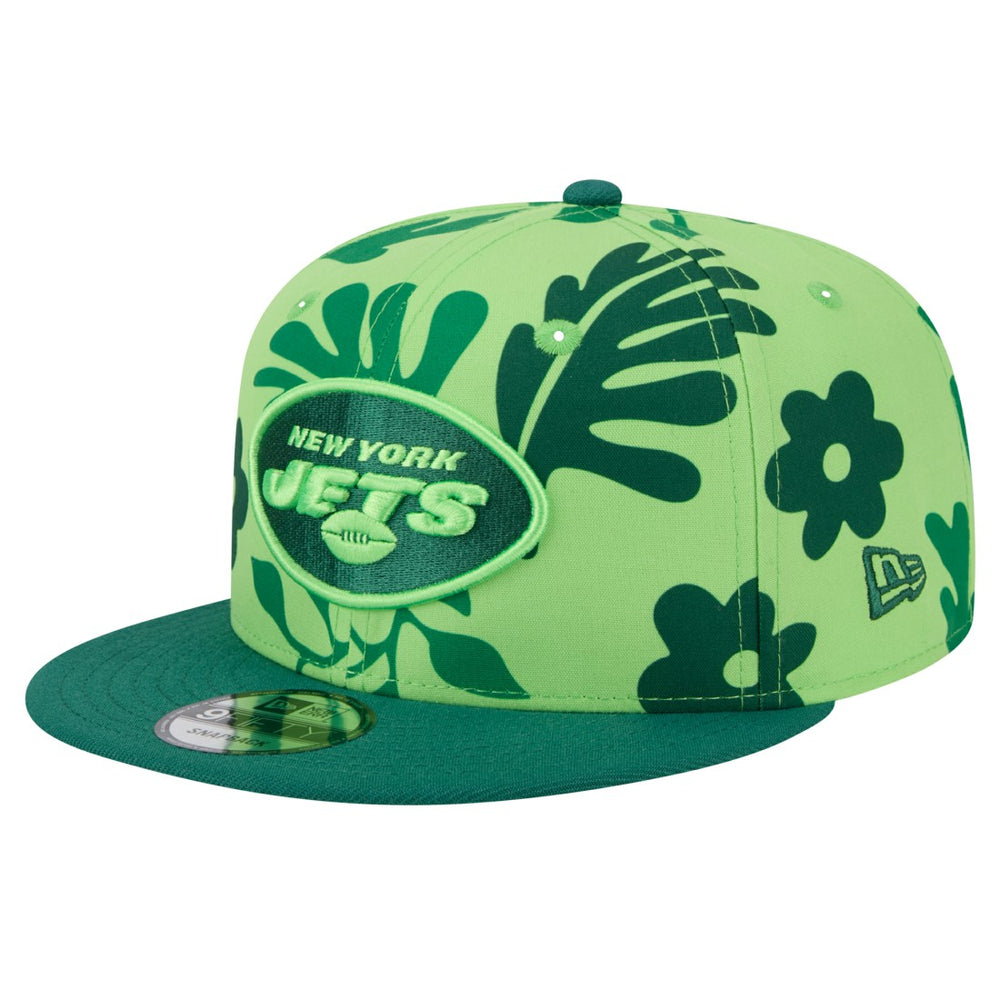 New York Jets New Era Leafy 9FIFTY Snapback Hat - Light Green on sale