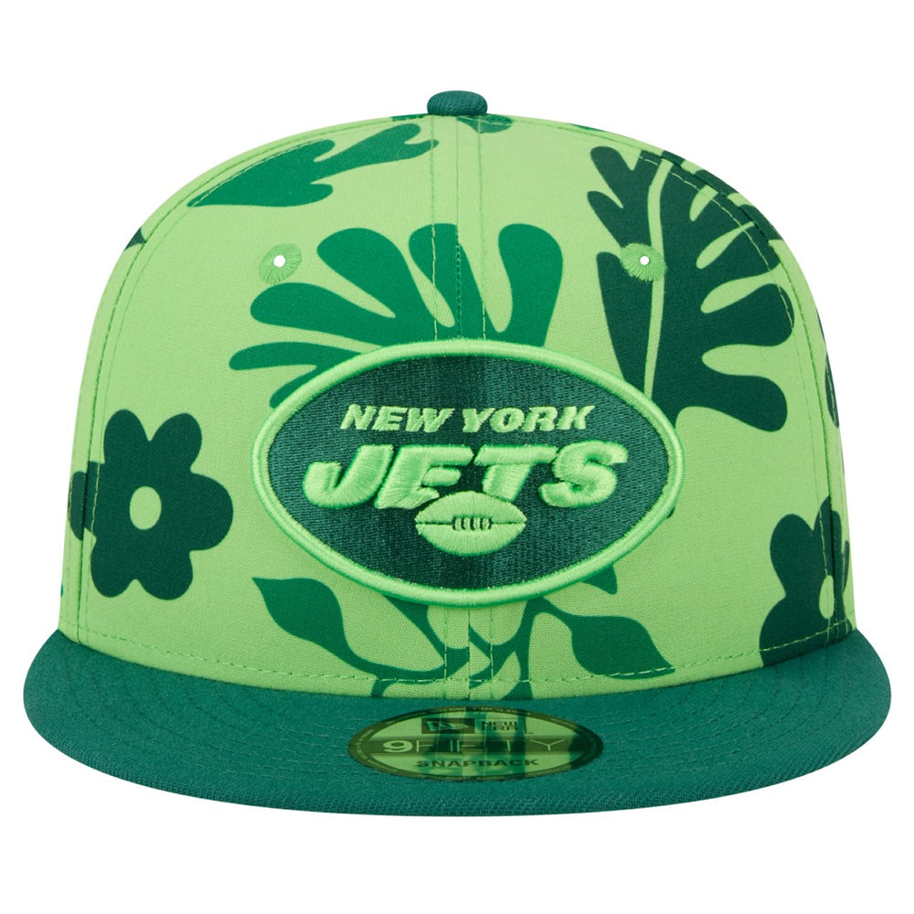 New York Jets New Era Leafy 9FIFTY Snapback Hat - Light Green on sale