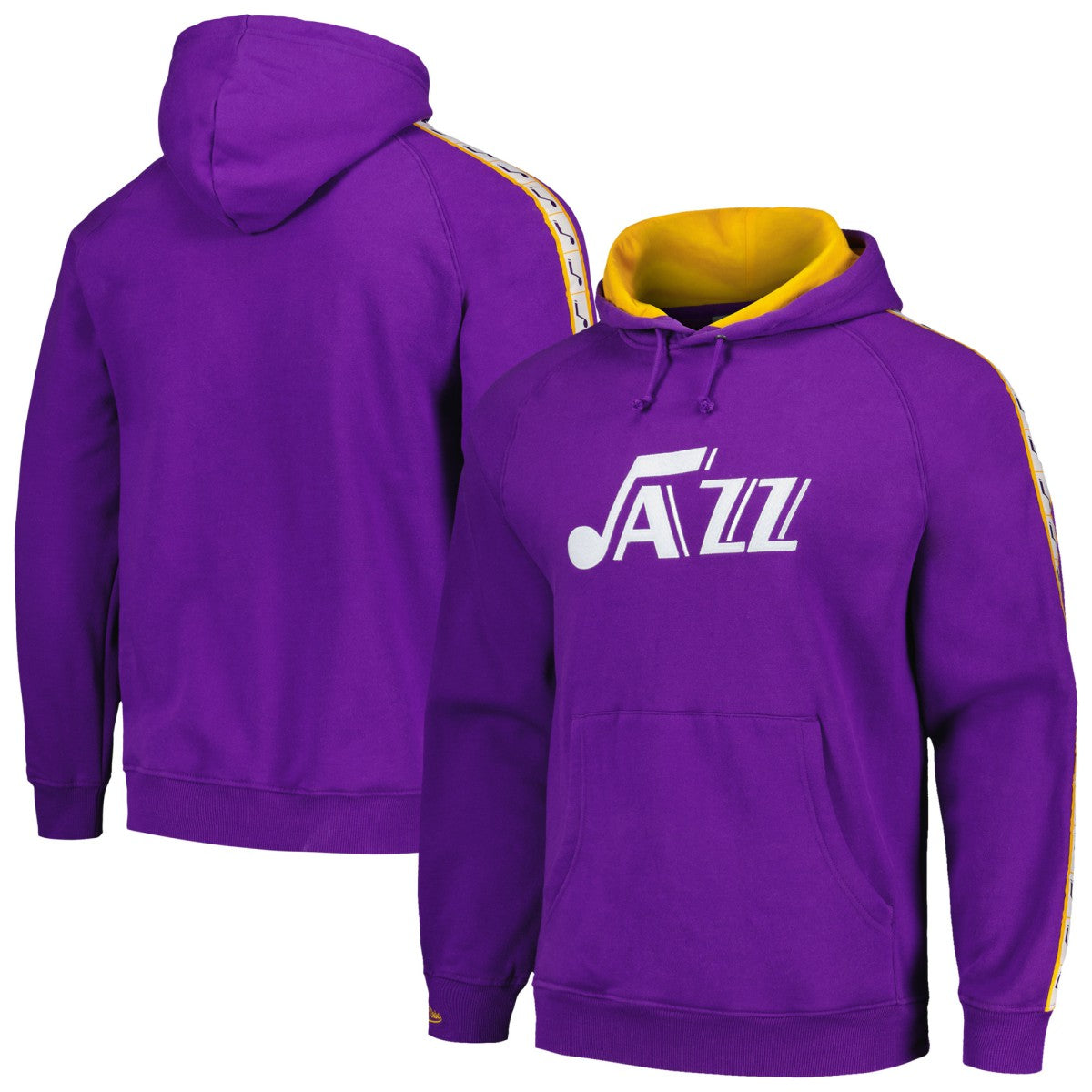 Utah Jazz Hardwood Classics Nights Raglan Pullover Hoodie - Purple outlet
