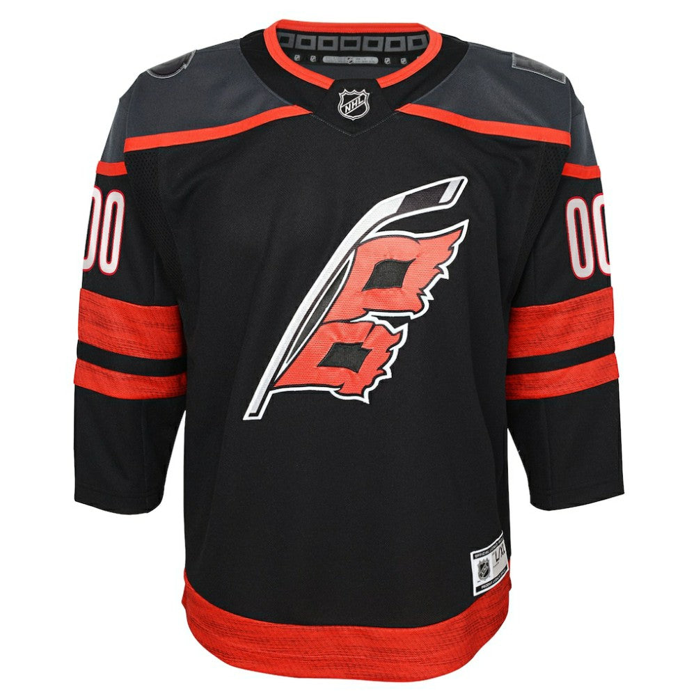 Carolina Hurricanes Youth Home Premier Custom Jersey - Black Jerseys