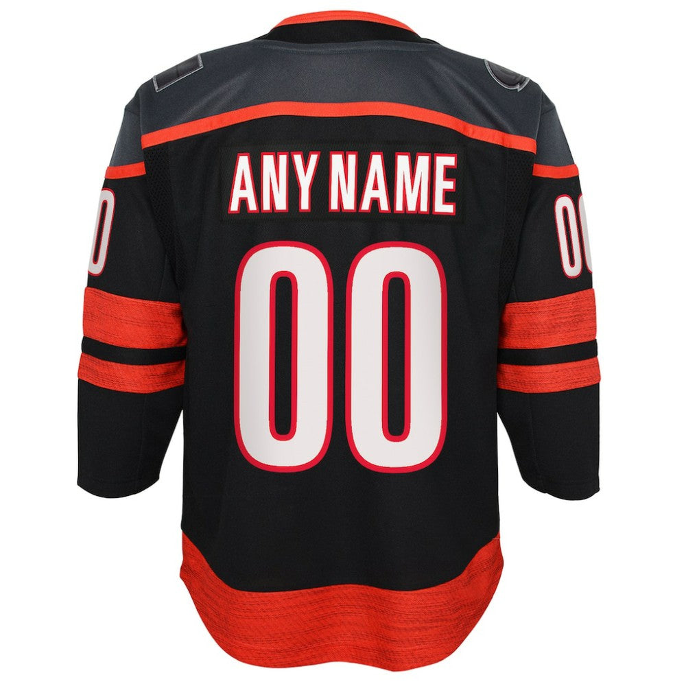 Carolina Hurricanes Youth Home Premier Custom Jersey - Black Jerseys