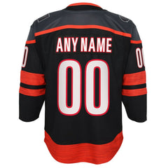 Carolina Hurricanes Youth Home Premier Custom Jersey - Black Jerseys