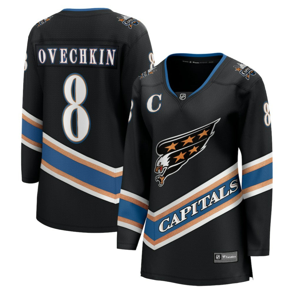 Alexander Ovechkin Washington Capitals Fanatics Women's 50th Anniversary Breakaway Jersey - Black Jerseys