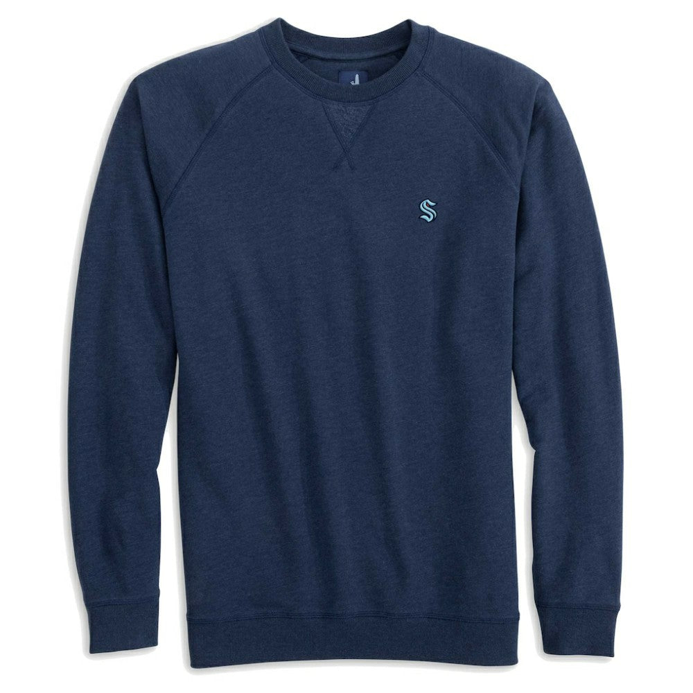 Seattle Kraken johnnie-O Freeman Tri-Blend Raglan Pullover Sweatshirt - Deep Sea Blue Sweatshirts