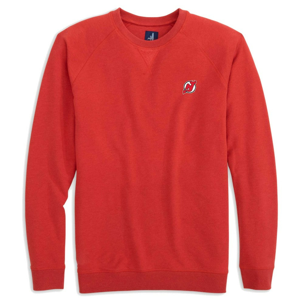 New Jersey Devils johnnie-O Freeman Tri-Blend Raglan Pullover Sweatshirt - Red Sweatshirts