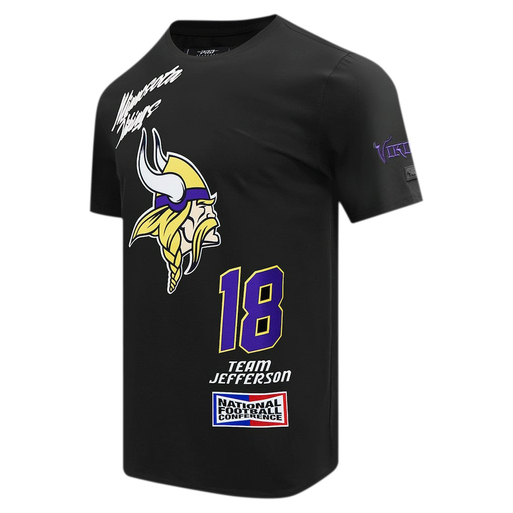 Justin Jefferson Minnesota Vikings Pro Standard Fast Lane Name & Number Player T-Shirt - Black on sale