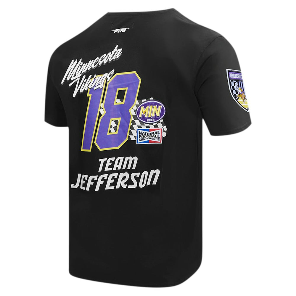 Justin Jefferson Minnesota Vikings Pro Standard Fast Lane Name & Number Player T-Shirt - Black on sale