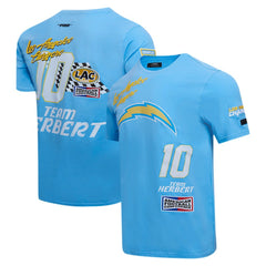 Justin Herbert Los Angeles Chargers Pro Standard Fast Lane Name & Number Player T-Shirt - Powder Blue sale