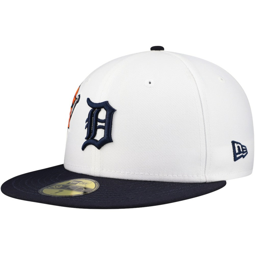 Detroit Tigers Major Sidepatch 59FIFTY Fitted Hat White/Navy