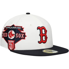 Boston Red Sox Major Sidepatch 59FIFTY Fitted Hat White/Navy