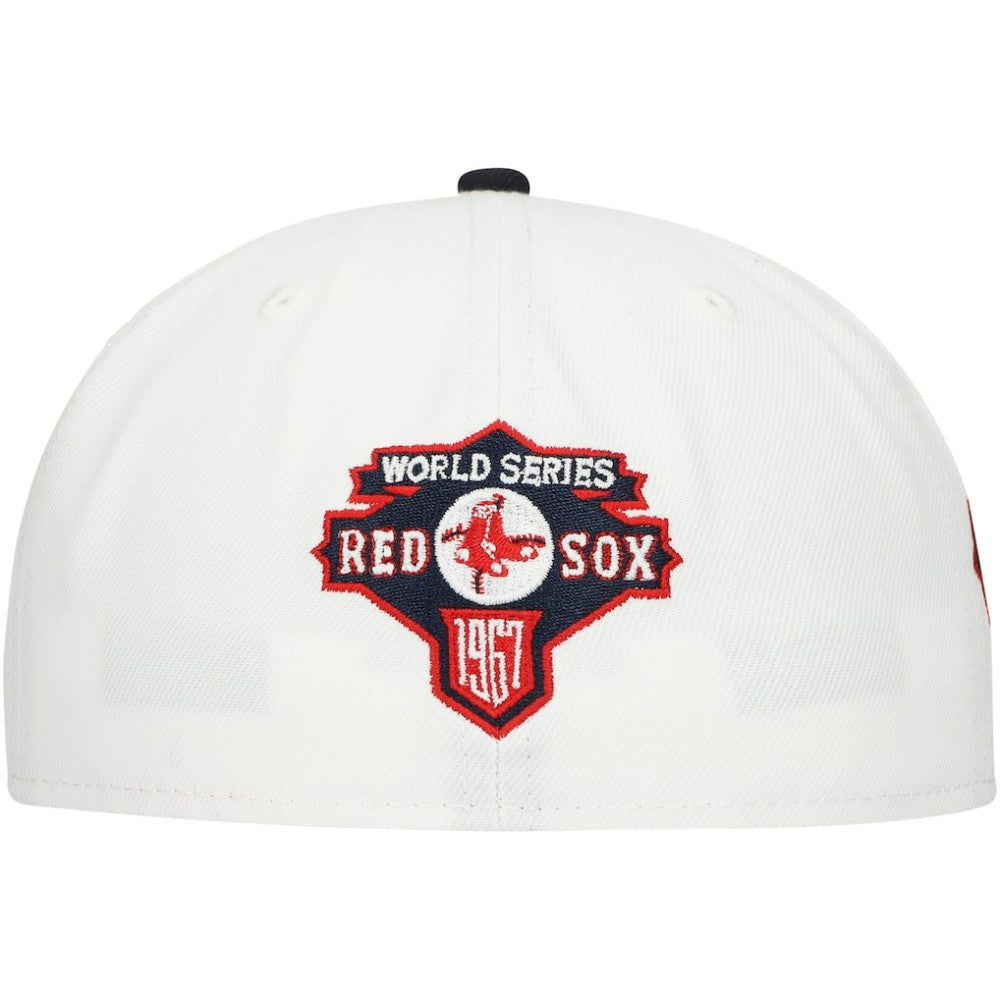 Boston Red Sox Major Sidepatch 59FIFTY Fitted Hat White/Navy