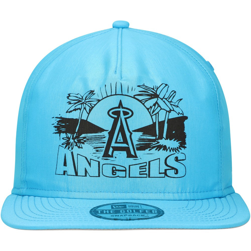 Los Angeles Angels Neon Golfer Snapback Hat Blue