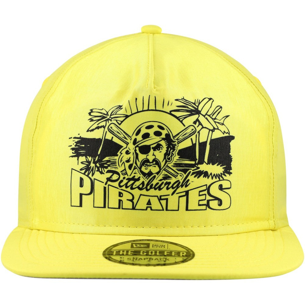 Pittsburgh Pirates Neon Golfer Snapback Hat Yellow