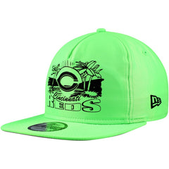 Cincinnati Reds Neon Golfer Snapback Hat Green