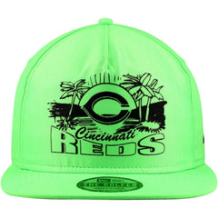Cincinnati Reds Neon Golfer Snapback Hat Green
