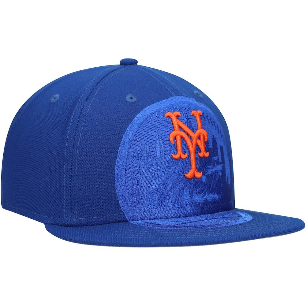 New York Mets Shadow Logo 59FIFTY Fitted Hat Royal