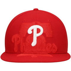 Philadelphia Phillies Shadow Logo 59FIFTY Fitted Hat Red