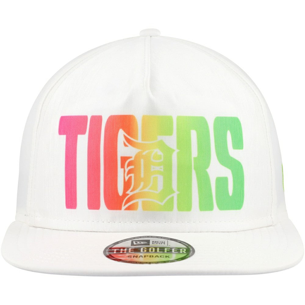 Detroit Tigers Spring Spectrum Golfer Snapback Hat White