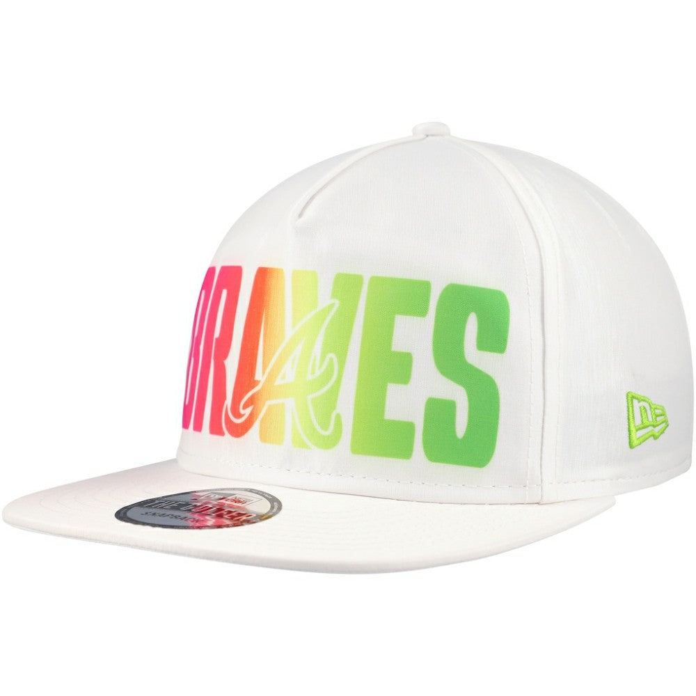 Atlanta Braves Spring Spectrum Golfer Snapback Hat White