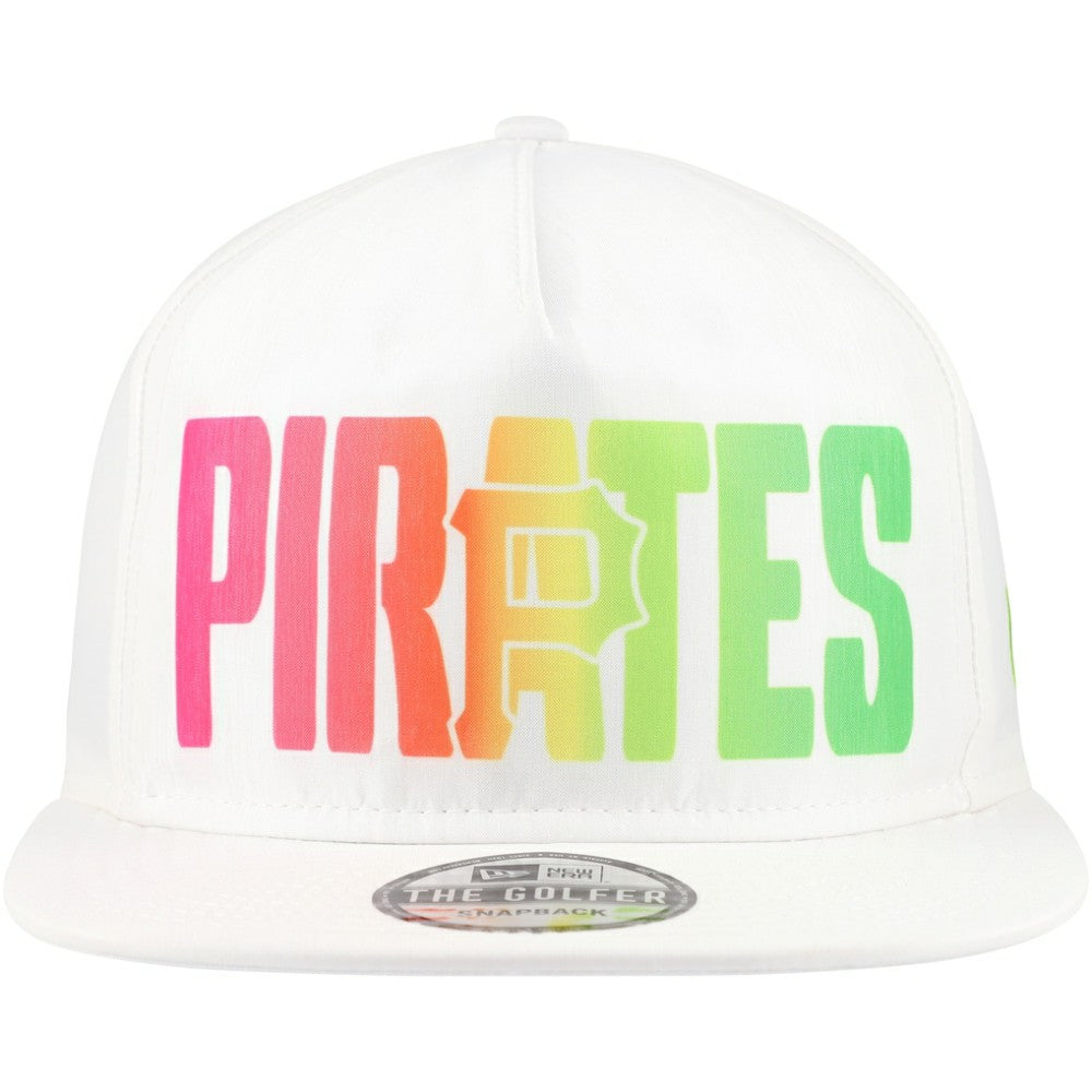 Pittsburgh Pirates Spring Spectrum Golfer Snapback Hat White