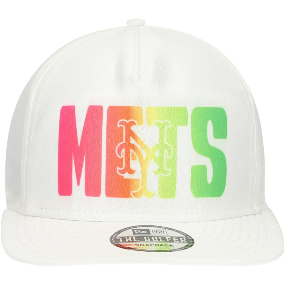 New York Mets Spring Spectrum Golfer Snapback Hat White
