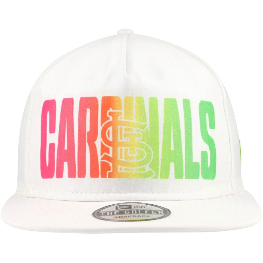 St. Louis Cardinals Spring Spectrum Golfer Snapback Hat White