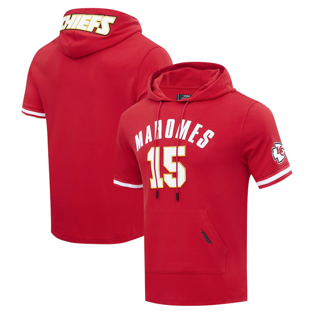 Patrick Mahomes Kansas City Chiefs Pro Standard Player Name & Number Hoodie T-Shirt - Red discount
